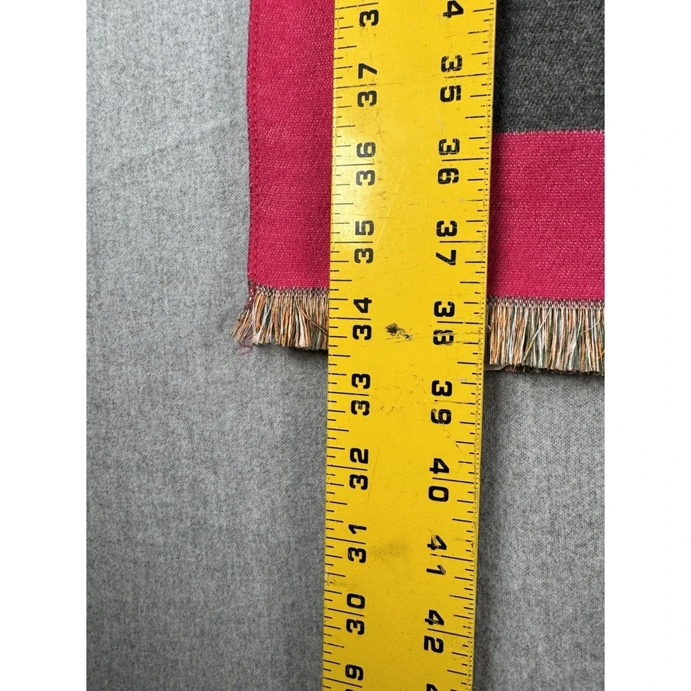Scottie Dog Scarf Pink Gray Fringe Wrap Shawl‎ Womens Soft Cozy NWT 75